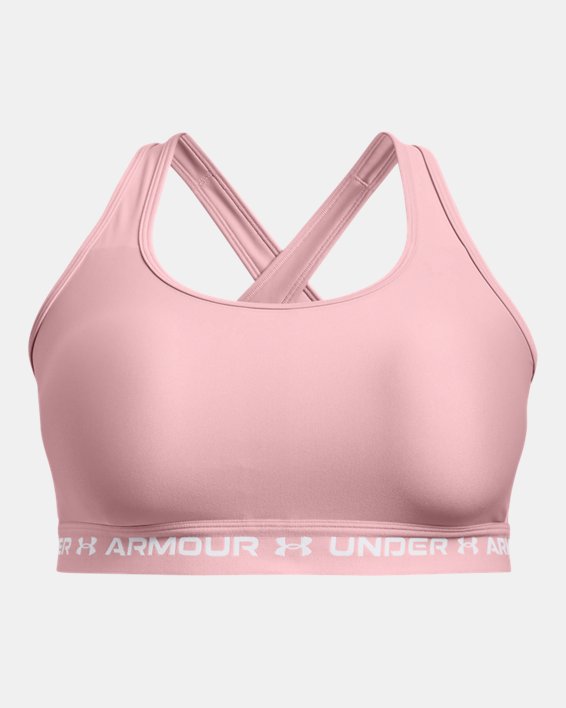 Reggiseno sportivo Armour® Mid Crossback da donna, Pink, pdpMainDesktop image number 4